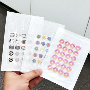 Label kustom tambalan jerawat hidrokoloid Patch wajah 12 buah 36 buah Patch bentuk kustom menghilangkan jerawat - Product Image 4