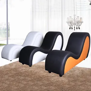 Nouveau en cuir PU en forme de S, détente loisirs sommeil salon meubles sexe Yoga chaise avec haut-parleur pour couple