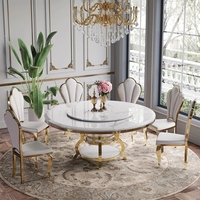 Antiker französischer Schiefer-Esstisch Wohnzimmer möbel Moderner Esstisch Set 6-Sitzer Marmor Runder Esstisch 120 cm