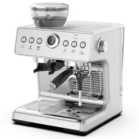 Cafetière expresso italienne rétro de 19 bars avec moulin à grains Système d'infusion semi-automatique pour la cuisine à domicile
