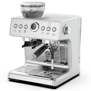 Cafetière expresso italienne rétro de 19 bars avec moulin à grains Système d'infusion semi-automatique pour la cuisine à domicile - Product Image 5