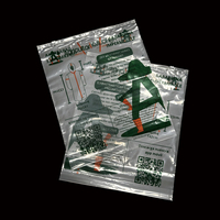 Sac refermable transparent en PE avec avertissement anti-suffocation pour l'emballage de vêtements (chaussettes), surface gaufrée