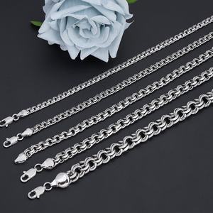 JXX Venta al por Mayor de Cadenas Cubanas Plateadas de Estilo Hip Hop para Hombre, Material Principal Latón, Estilo Clásico - Product Image 1