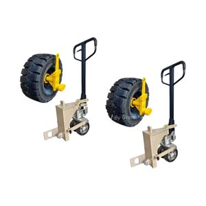 Kit de roue de montage latéral de levage de conteneur en acier hydraulique robuste plaque de base d'angle ISO de nivellement réglable pour omnidirectionnelle - Product Image 1