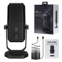 Microphone à condensateur professionnel léger et portable pour streaming et jeux - Microphone filaire USB pour ordinateur, conférence, cardioïde 20Hz-16kHz