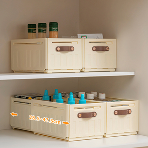 Stackable Lưu Trữ Giỏ <span class=keywords><strong>Container</strong></span> Chiều Dài Chiều Rộng Thực Phẩm Lưu Trữ Công Suất Lớn Xếp Chồng Lên Nhau Rắn Lưu Trữ Hộp Với Xử Lý - Product Image 4