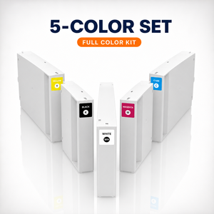 Kit d'encre DTF couleur, cartouche d'encre 220ml CMYK blanc avec puce intelligente pour imprimante TY300 BY-20D BY-20, Plug and Play - Product Image 1