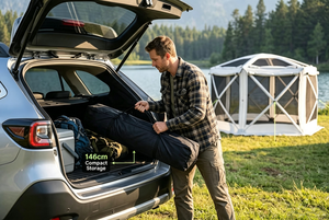 Tente instantanée pop-up pour 6 à 8 personnes, grand gazebo de camping avec murs en maille et housses de pluie - Product Image 6