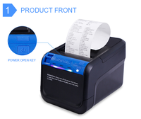 Kongta ACE V1 Printer penerimaan termal, kecepatan cetak tinggi 350mm 80MM teknologi canggih berkedip pesanan pendapatan NFC