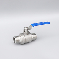 Vanne à boisseau sphérique haute température 3/4'' 1000WOG à passage plein forgée NPT/PT en acier inoxydable 304 en deux parties pour eau/gaz/huile, garantie 1 an