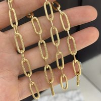 Bracelet en or massif 18 carats AU750, maillons brossés double face, chaîne à maillons pour femme, bijoux fins, fournisseur d'or