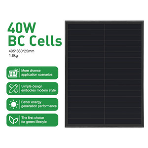 50W 100W 120W 200W 300W đầy đủ màu đen năng lượng mặt trời bảng điều khiển mono tế bào hpbc 12V 24V 36V 48V Kính PV năng lượng mặt trời bảng điều khiển cho off-lưới năng lượng mặt trời hệ thống - Product Image 2