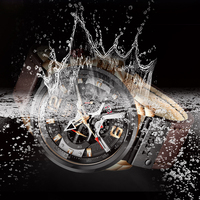 Montre pour homme en acier inoxydable et cuir, design simple, trois aiguilles, calendrier, date, 48 mm, logo personnalisé LG8917, quartz, luxe, mode