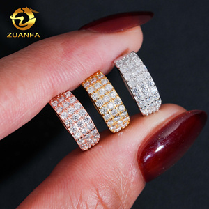 Pendientes de Aro con Certificado GRA Listos para Enviar, Joyería Popular de Hip Hop Iced Out en Plata 925 con Moissanita VVS para Mujer y <span class=keywords><strong>Hombre</strong></span> - Product Image 1