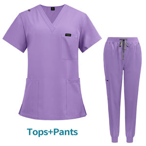 2025 poliéster elástico cómodo Hospital enfermera servicio laboratorio bata Hospital uniforme rayón enfermería Scrubs - Product Image 3