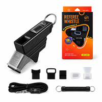 Kit de sifflet d'arbitre professionnel 130 dB, sifflet sportif sans bulbe en ABS avec plusieurs accessoires de transport pour l'entraînement et les matchs