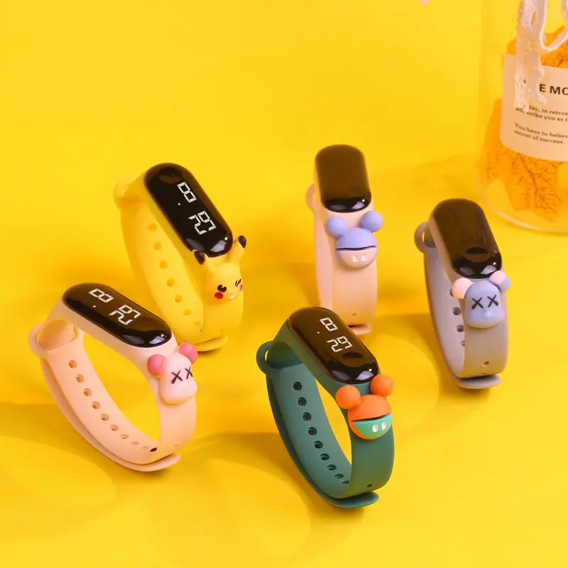 Cartoon Children's Electronic Digital LED Display Watch Girls Boys Fashion Cute Wrist Watch Waterproof kids led watch