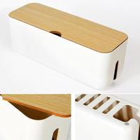 Boîte de gestion de câbles d'écouteurs, fil caché bandes d'alimentation pour maison, bureau, cuisine, salon Tv, routeur d'ordinateur, organisateur de prise d'alimentation