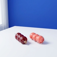 Bonbons gélifiés Tanghulu à 3 boules, en forme de guirlande, saveur fruitée, multicolores, nouveauté pour enfants, sachet, durée de conservation 24 mois