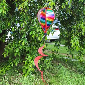 Moulin à vent DIY, segments multicolores brillants, queue en spirale, matériau polyester écologique, décoration extérieure, 2-4 ans - Product Image 6