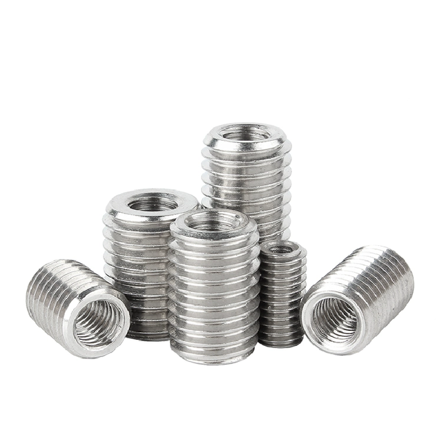 Customized Self Tapping Stainless Steel Inserts Braces Nuts M3 M4 X 10mm M5 M6 M8 M10 M12 18mm Inner and Outer Threads Nuts