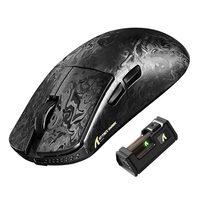 Souris de jeu sans fil tri-mode ATTACK SHARK R11ULTRA, coque en fibre de carbone, PAW3950MAX, 42000 DPI, taux de polling 8000 Hz, ultra-légère 49 g