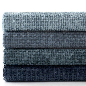 <span class=keywords><strong>Housse</strong></span> <span class=keywords><strong>de</strong></span> coussin décorative <span class=keywords><strong>de</strong></span> canapé <span class=keywords><strong>de</strong></span> maison simple et moderne 18x18 pouces géométrique aiguille grossière chenille <span class=keywords><strong>bleu</strong></span> taie d'oreiller - Product Image 3