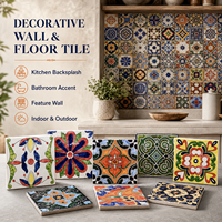 Tuile rustique fleur pièces matériaux décoratifs carreau de céramique 150x150mm