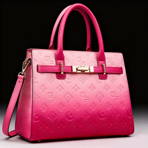 Sac à main en cuir PU haut <span class=keywords><strong>de</strong></span> gamme pour femmes avec motif <span class=keywords><strong>litchi</strong></span> Sac à bandoulière à fermeture à glissière <span class=keywords><strong>de</strong></span> grande capacité Doublure en polyester à deux poignées - Product Image 1