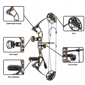 Arco Compuesto de Caza y Tiro Ajustable de 10-40 Libras para Jóvenes, Flechas de Acero al Carbono, Kit de Arco Compuesto M2 con Accesorios - Product Image 6
