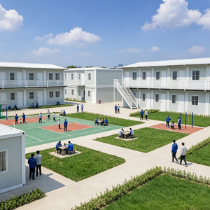 Maison préfabriquée extensible de 40 pieds, kit de logement préfabriqué de 20 pieds, hangar de <span class=keywords><strong>garage</strong></span> préfabriqué avec toiture en verre pour hôtel - Product Image 1