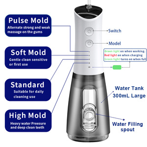 Portable 300ML Dentaire Flosser <span class=keywords><strong>Rechargeable</strong></span> USB Eau pour Irrigateur Oral avec 4 Modes Sans Fil Brace Gum Nettoyage Pick pour RV Utilisation - Product Image 2
