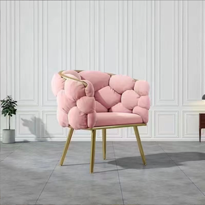 Bộ ghế sofa hiện đại phong cách Bắc Âu sang trọng giá rẻ, chất liệu vải nhung, khung kim loại, ghế chờ, ghế phụ, nội thất phòng khách - Product Image 4