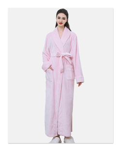 SUNHOME flanella manica lunga spessa calda <span class=keywords><strong>con</strong></span> indumenti da notte in tasca <span class=keywords><strong>accappatoio</strong></span> Patchwork polsini <span class=keywords><strong>collo</strong></span> <span class=keywords><strong>scialle</strong></span> <span class=keywords><strong>accappatoio</strong></span> all'ingrosso - Product Image 3