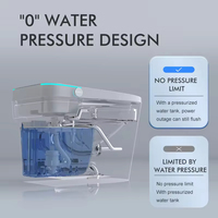 WC intelligent de luxe avec bidet intégré, chasse d'eau automatique, siège chauffant, cuvette en céramique intelligente, chasse d'eau siphonique, WC monobloc
