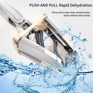 Mới 360 thay thế xoay quay giẻ lau sàn nhà làm sạch x Sợi nhỏ wringer lau hộ gia đình lau phẳng với có thể gập lại xô - Product Image 2