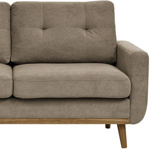 Canapé deux places capitonné de style mi-moderne, écologique, avec pieds en bois - Product Image 1