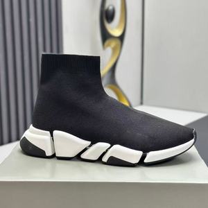 Chaussures de marche de luxe tendance et respirantes en tricot noir antidérapantes mi-mollet pour créateur haut de gamme - Product Image 5