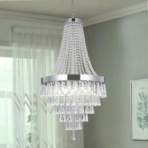 Lustre en cristal blanc chaud pour usage domestique, léger, origine Zhongshan, pour mezzanine, salon, villa, hall d'hôtel, escalier - Product Image 6