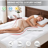 Surmatelas rembourré en duvet, enveloppe en coton pur, qualité hôtelière, pour la maison, la chambre à coucher, taille personnalisable