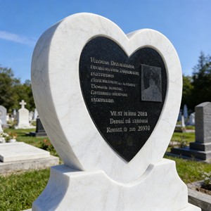 Высококачественный европейский современный дизайн, черный гранитный надгробный памятник, мемориал из натурального камня, индивидуальный заказ - Product Image 6