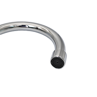 Robinet de cuisine pratique en plastique chromé électrolytique, monotrou, à col de cygne, pour comptoir