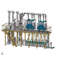 Mini moulin à farine de maïs avec moteur 30 kW 380 V, haute sécurité, capacité de 30 tonnes, usine de mouture de céréales à petite échelle complète