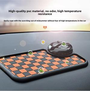 Alfombrilla antideslizante para salpicadero resistente al desgaste con placa de número de estacionamiento, soporte giratorio para teléfono de coche con almohadilla antideslizante multifuncional - Product Image 3