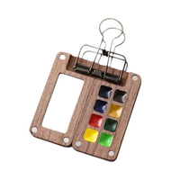 Boîtes d'emballage en bois pour peinture acrylique et aquarelle, palette d'art 8 couleurs unies personnalisée, haute qualité, modèle 2026