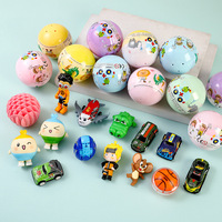 Capsule en plastique de 75 mm en gros avec jouet surprise à l'intérieur, figurines d'action miniatures assorties, voiture à rétrofriction, jeu City Twist Egg Toy