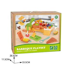Vente chaude enfants couleur boue pique-nique portable boîte ensemble avec modèle en plastique bricolage argile enfants <span class=keywords><strong>cuisine</strong></span> jouet BBQ argile jouet ensemble - Product Image 4