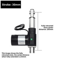 Moteur linéaire électrique à aimant permanent à commutation par balais CC 12V/24V de marque OEM, poussée 6000N, pour usage nautique, 150mm