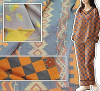 100% coton peigné Jacquard Double couche gaze tissé tissu large largeur fil teint fleur vêtements de nuit robe Blouse jupes vêtements