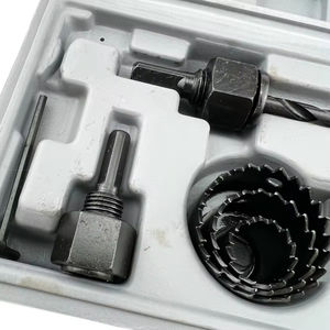 Set di frese a tazza in acciaio ad alto tenore di carbonio, diametro lama 19-64 mm, con mandrino integrato e punta in acciaio al carbonio per applicazioni su legno, 3 anni di garanzia - Product Image 6